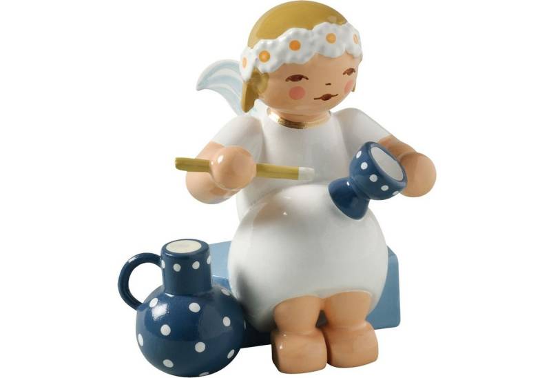 Wendt & Kühn Weihnachtsfigur Margeritenengel Sitzend mit Becher und Krug 634/70/28 von Wendt & Kühn