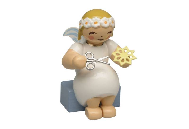 Wendt & Kühn Weihnachtsfigur Margeritenengel Sitzend mit Papierstern 634/70/45 von Wendt & Kühn