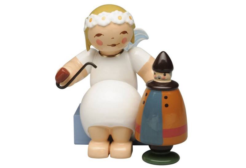 Wendt & Kühn Weihnachtsfigur Margeritenengel Sitzend mit Räuchermann 634/70/38 von Wendt & Kühn