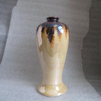 Antike Art Deco Noritake Porzellan-Feen-Ölfleck-Tropfvase Um 1920 von Wendyleez