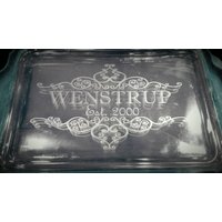 Individuell Gravierte Pyrex-Auflaufform 23x39cm|Geätzte Backform|Backgeschenk|Bäckergeschenk|Namensauflauf|Personalisierte Backformen Individuell Gravierte Pyrex-Auflaufform 23x39cm|Geätzte Backform|Backgeschenk|Bäckergeschenk|Namensauflauf|Personalisierte Backformen von Wenfarmdesigns