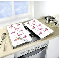 Wenko - 2er Set Glas Herdabdeckplatten Flamingo 53891500 von Wenko