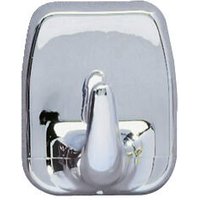 Wenko - 2er Set Universal Wand Haken Kleider Küchen Bad wc Garderoben Handtuch - silber glänzend von Wenko