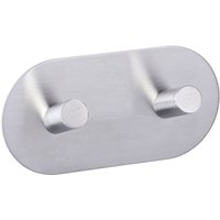 Wandhaken Duo Edelstahl matt, chrom Handtuchhaken - Wenko von Wenko