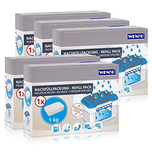 5x Wenko Nachfüllpackung Feuchtigkeitskiller Raum-Entfeuchter, 1kg Granulat 5x Wenko Nachfüllpackung Feuchtigkeitskiller Raum-Entfeuchter, 1kg Granulat von WENKO