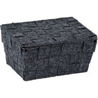 Aufbewahrungs Korb Kiste Box Deckel adria feltro Mini Regal Organizer - grau - Wenko von Wenko