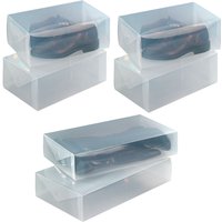 Aufbewahrungsbox für Schuhe und Stiefel, 6-teilig, Transparente Schuhaufbewahrung, 6-tlg., Transparent, Polypropylen transparent - transparent - Wenko von Wenko