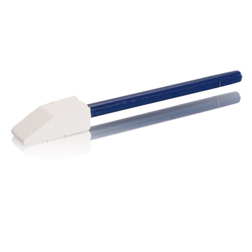 Maximex Toilettenreiniger Spezial, mit abgeschrägten Bimsstein und Holzgriff, einfache Reinigung ohne Chemie, 20 cm langer Stil von Maximex