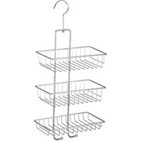 Exclusiv Duschcaddy Nivala 3 Ablagen, Chrom, Silber glänzend, Stahl chrom - silber glänzend - Wenko von Wenko
