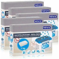 Feuchtigkeitskiller Nachfüllpack Luftentfeuchter-Nachfüller, Weiß, 5x1 Kg - Wenko von Wenko
