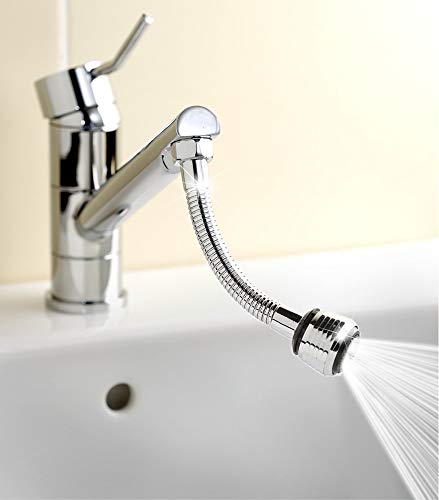 Maximex Flexible Brauseverlängerung - Mit Druck- und Brausestrahl, Edelstahl rostfrei, 3 x 16.5 x 3 cm, Silber von Maximex