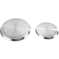 Wenko Herd-Abdeckplatten Edelstahl 4er Set, rostfrei, Silber glänzend, Edelstahl rostfrei silber matt - silber glänzend von LGVSHOPPING