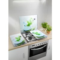 Herd-Abdeckplatten im 2er-Set aus Glas von Wenko