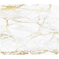 Herdabdeckplatten/Wandblende, Motiv Marmor gold von Wenko