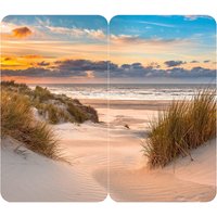 Herdabdeckplatten aus Glas, 2er-Set, Motiv Düne von Wenko