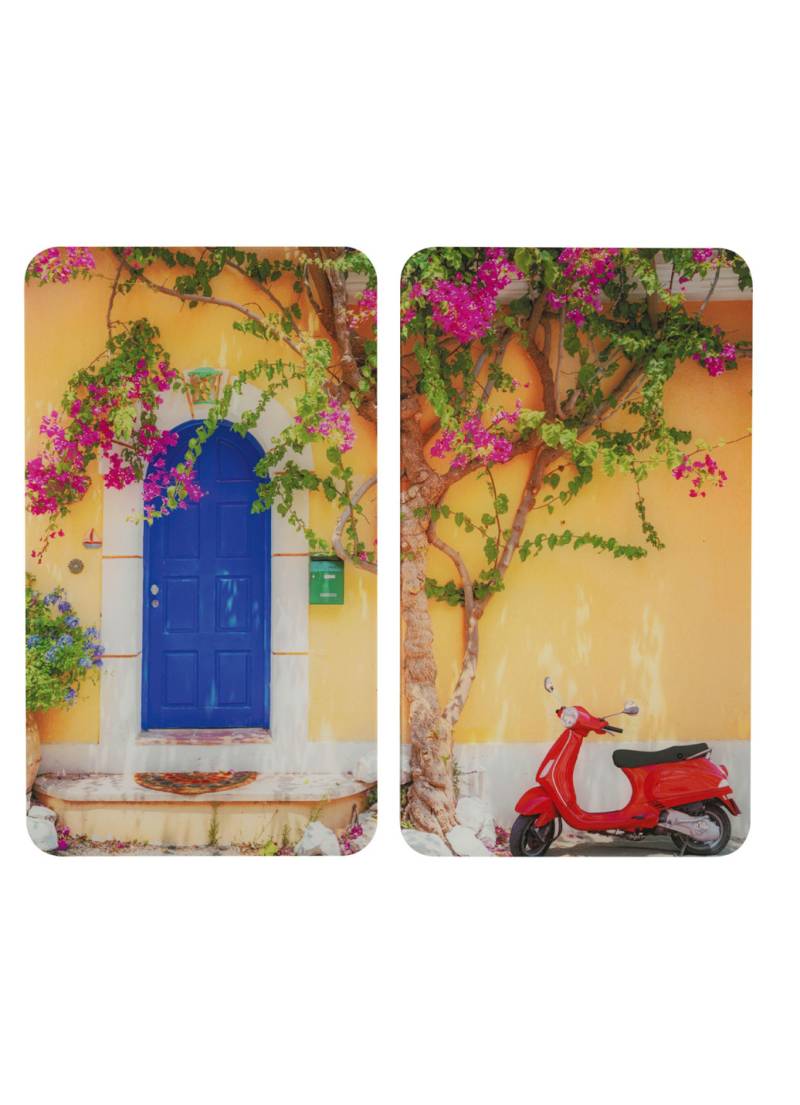 Herdabdeckplatten aus Glas, 2er-Set, Motiv Vespa, Vespa Herdabdeckplatten aus Glas, 2er-Set, Motiv Vespa, Vespa von Wenko
