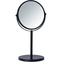Kosmetik-Standspiegel Assisi ø 17 cm Schwarz, Schwarz, Stahl schwarz - schwarz - Wenko von Wenko