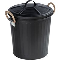 Kosmetikeimer Gara Schwarz matt, 6 Liter, Schwarz, Stahl schwarz - schwarz - Wenko von Wenko