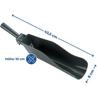 Maximex Dachrinnenschaufel Maxi, Dachrinnenreiniger mit Teleskopstiel, Schwarz, Eisen grau, Polypropylen anthrazit, Polypropylen schwarz - schwarz von Wenko