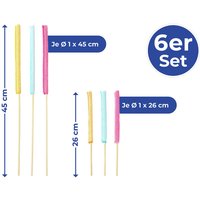 Maximex Microfaser-Lückenputzer Set 6-teilig, Mikrofaser-Staubwedel, Mehrfarbig, Polyester mehrfarbig, Bambus braun - mehrfarbig von Wenko