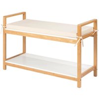 Schuhbank mit Sitzfläche in Leinen-Optik finja, natürliche Farbe Wenko von Wenko