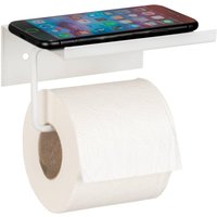 Toilettenpapierhalter aus Metall mit Ablage desulo von Wenko