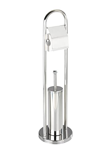 WENKO Stand WC-Garnitur Mod. Vasto Edelstahl 2 in 1 Kombination Toilettenpapierhalter und Bürstenhalter mit massivem Standfuß glänzend Ø 22 x 81 cm WENKO Stand WC-Garnitur Mod. Vasto Edelstahl 2 in 1 Kombination Toilettenpapierhalter und Bürstenhalter mit massivem Standfuß glänzend Ø 22 x 81 cm von WENKO