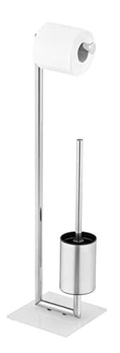WENKO Stand WC Garnitur Style - WC-Bürstenhalter, Stahl, 19 x 73 x 19 cm Silber WENKO Stand WC Garnitur Style - WC-Bürstenhalter, Stahl, 19 x 73 x 19 cm Silber von WENKO