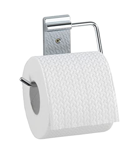 WENKO Toilettenpapierrollenhalter Basic, Edelstahl rostfrei, 12.5 x 10.5 x 1.5 cm, Glänzend von WENKO