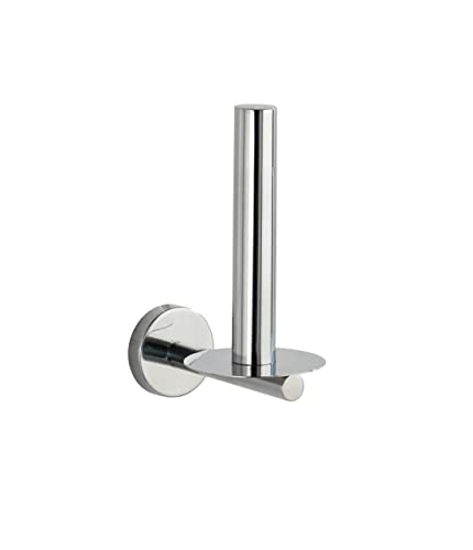 WENKO Ersatzrollenhalter Mod. Bosio Shine, Wandhalter für Toilettenpapier aus Edelstahl, glänzende Oberfläche, 8 x 18 x 12,5 cm von WENKO