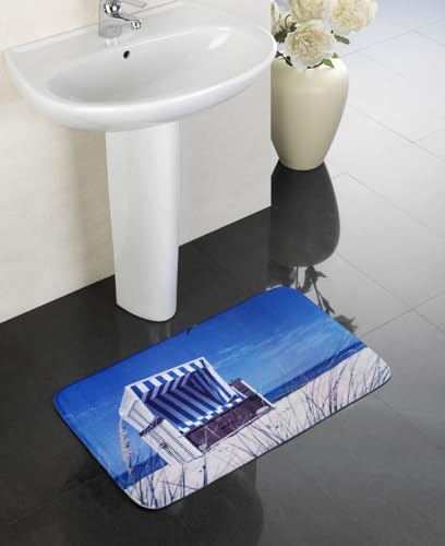 WENKO 20951100 Badematte Strandkorb 45 x 75 cm von WENKO