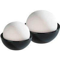 Wenko - Maximex Luftbefeuchter Rondo 2er Set, Dekorativ und dezent, Weiß, Keramik weiß schwarz - weiß von Wenko