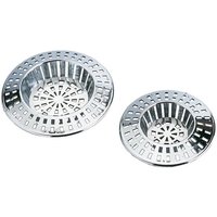 2er Set Abfluss Sieb Waschbecken Haare Spüle Stöpsel Ablauf Korb ø 6 7 cm - silber glänzend - Wenko 2er Set Abfluss Sieb Waschbecken Haare Spüle Stöpsel Ablauf Korb ø 6 7 cm - silber glänzend - Wenko von Wenko