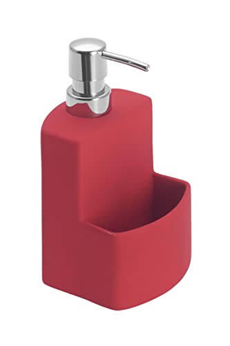 WENKO Spülmittelspender True Colours Festival, aus hochwertiger Keramik mit Soft-Touch Oberfläche, mit extra Fach für den Spülschwamm, Fassungsvermögen 380ml, 10 x 18 x 10 cm, Rot WENKO Spülmittelspender True Colours Festival, aus hochwertiger Keramik mit Soft-Touch Oberfläche, mit extra Fach für den Spülschwamm, Fassungsvermögen 380ml, 10 x 18 x 10 cm, Rot von WENKO