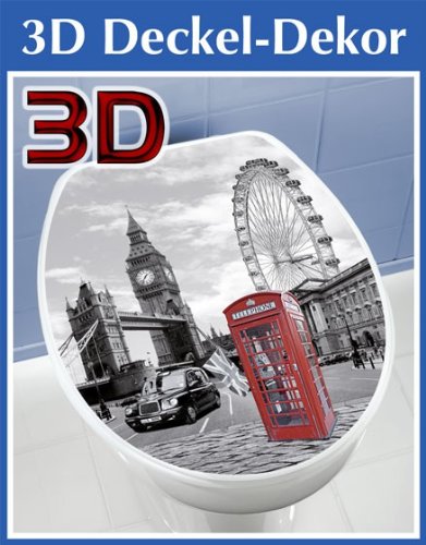 WENKO 3D-WC-Deckelaufkleber London - ca. 33,5 x 41 cm - WC Deckel Aufkleber - Toilette WENKO 3D-WC-Deckelaufkleber London - ca. 33,5 x 41 cm - WC Deckel Aufkleber - Toilette von WENKO