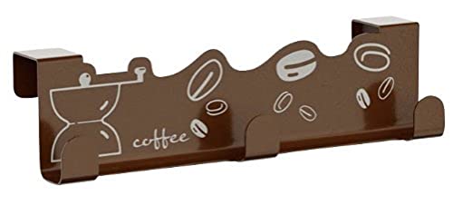 WENKO 4368230100 Küchen- und Türhaken Coffee Single - zum Einhängen an der Tür, Metall, 18 x 4.5 x 5 cm, Braun von WENKO