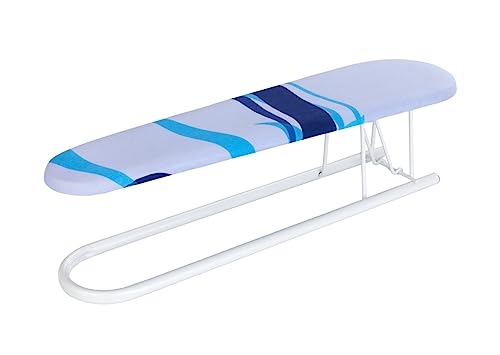 WENKO Ärmelbügelbrett, zusätzliches Bügelbrett mit Dekorbezug für Hemden & Hosenbeine, knitterfreier Bezug für Komfortables Bügeln aus 100% Baumwolle, praktische Bügelhilfe, 52 x 12 cm, Blau WENKO Ärmelbügelbrett, zusätzliches Bügelbrett mit Dekorbezug für Hemden & Hosenbeine, knitterfreier Bezug für Komfortables Bügeln aus 100% Baumwolle, praktische Bügelhilfe, 52 x 12 cm, Blau von WENKO