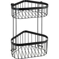 WENKO Eckregal "Classic Plus Black", 1 Ablage, 1 Korb von Wenko