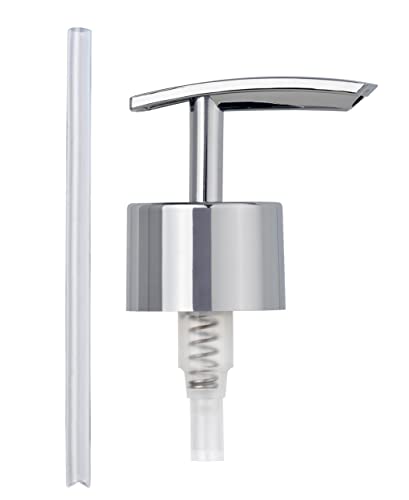 WENKO Ersatzpumpkopf Chrom Flach - Seifenpumpe, Kunststoff (ABS), 5.3 x 17 x 3.4 cm, Chrom, Silber von WENKO