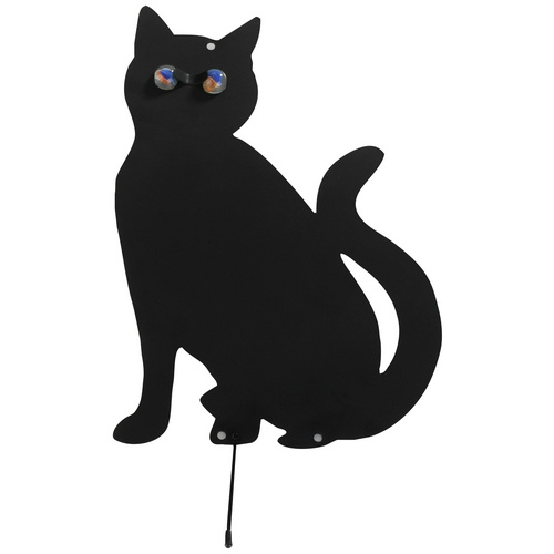 WENKO Gartenfigur, Katze, eisen/glas, schwarz von Wenko