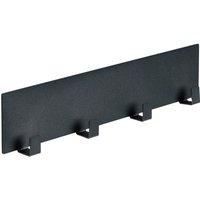 Wenko - Magnetische Hakenleiste Ima, Schwarz, Mit 4 Haken, Schwarz, pulverbeschichtetes Metall schwarz, Magnet schwarz - schwarz von Wenko