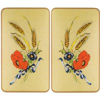 WENKO Herd-Abdeckplatte "Kornblumen", (Set, 2 tlg.) von Wenko