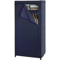 WENKO Kleiderschrank, BxHxL: 75 x 160 x 50 cm, Polyester/Stahl, dunkelblau von Wenko