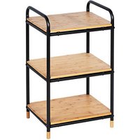 WENKO Beistellregal Loft braun, schwarz 42,0 x 33,5 x 69,0 cm von Wenko