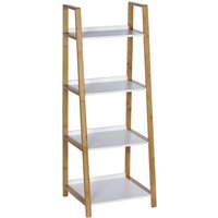 WENKO Regal, BxHxL: 43 x 112 x 36 cm, bambus/mitteldichte Faserplatte(MDF), braun/weiß von Wenko