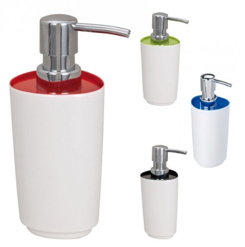 WENKO Seifenspender Alcamo - Melamin - Spender für Seife oder Lotion - Flüssigseife Dispenser - Shampoospender, Farbe:Rot WENKO Seifenspender Alcamo - Melamin - Spender für Seife oder Lotion - Flüssigseife Dispenser - Shampoospender, Farbe:Rot von WENKO