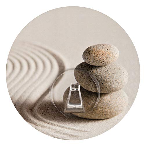 WENKO Static-Loc® Wandhaken Uno Sand and Stone - Befestigen ohne bohren, Kunststoff (PET), 8.5 x 2 x 8.5 cm, Mehrfarbig von WENKO