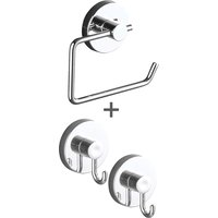 WENKO Toilettenpapierhalter "Vacuum-Loc Modell Milazzo", inkl. 2 Wandhaken, Befestigen ohne Bohren von Wenko