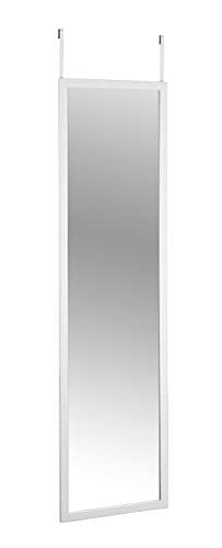 WENKO Türspiegel Arcadia Weiß - Wandspiegel, Hängespiegel, Polystyrol, 30 x 120 cm, Weiß von WENKO