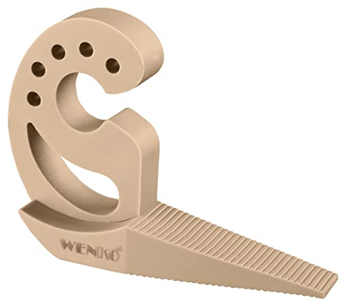 WENKO Türstopper und Fensterstopper Multi-STOP® Beige - Klemmschutz, Kunststoff (TPR), 11.8 x 7.7 x 2.5 cm, Beige von WENKO